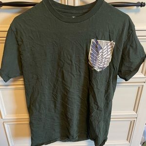 Attack on Titan green graphic t-shirt